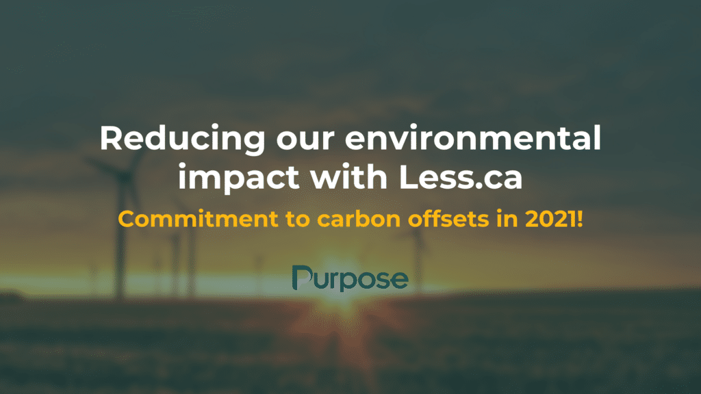Reducing our environmental impact with Less.ca - PurposeCPA